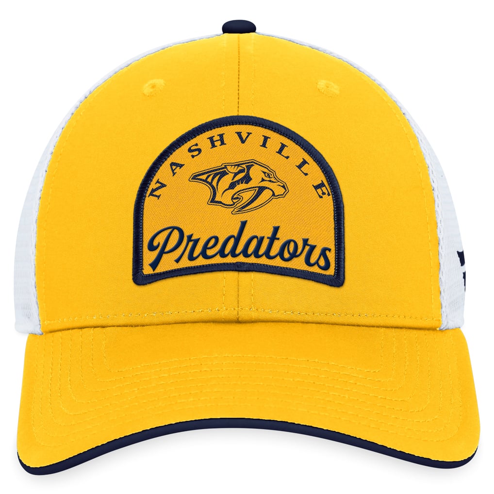 Nashville Predators Fanatics Fundamental Adjustable Hat - Gold/White