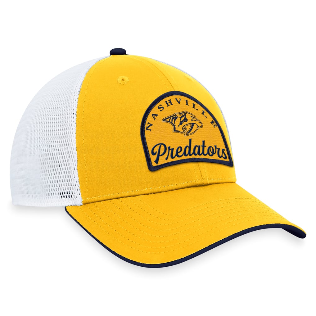 Nashville Predators Fanatics Fundamental Adjustable Hat - Gold/White