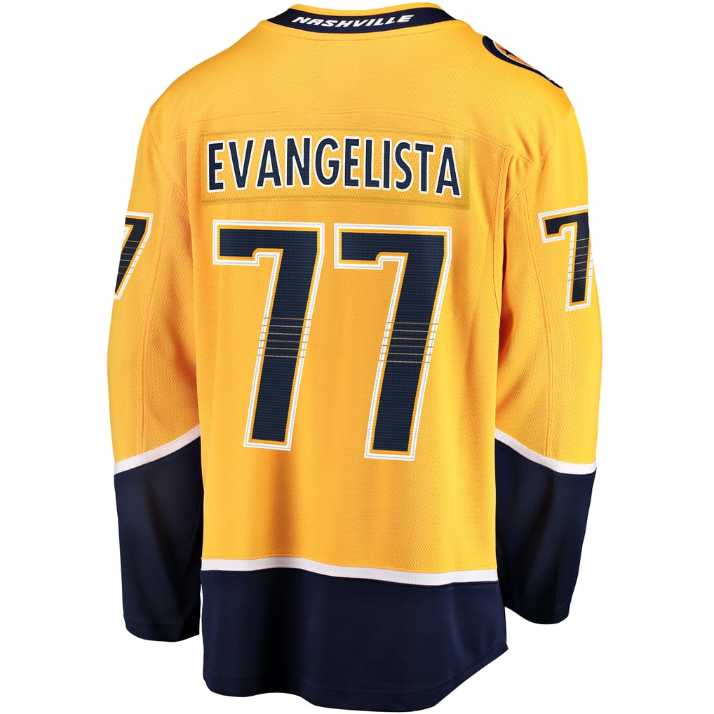 Fanatics Luke Evangelista Nashville Predators Gold Premier Breakaway ...