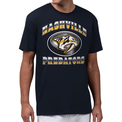  Nashville Predators Starter Face Off T-Shirt - Navy