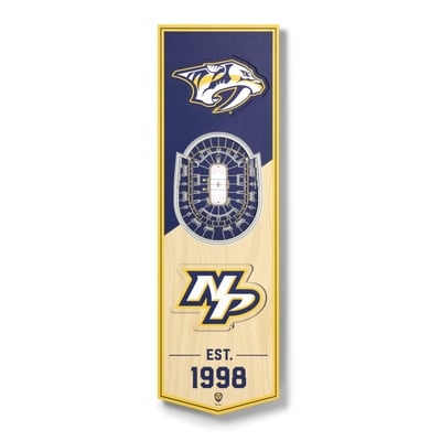 Nashville Predators 6" x 19" 3D StadiumView Banner