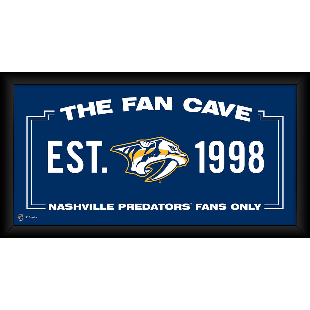 Nashville Predators Fanatics Authentic Framed 10" x 20" Fan Cave Collage