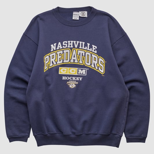 Nashville Predators NHL 2000s Pullover Sweatshirt - Navy - S by Fanatics Real Vintage