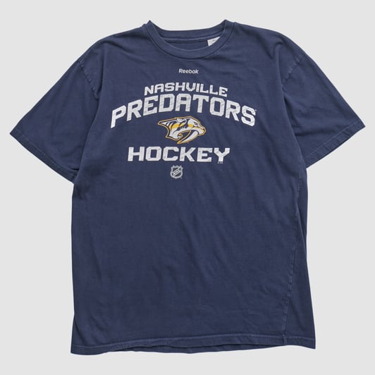 Nashville Predators Reebok 2010s T-shirt - Navy - XL by Fanatics Real Vintage