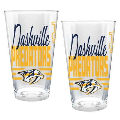 Nashville Predators Two-Piece 16oz. Heritage Pint Glass Set