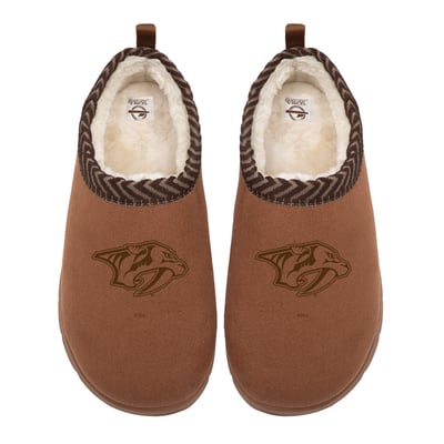 Nashville Predators ISlide Unisex Tonal Logo Mission Slippers - Tan
