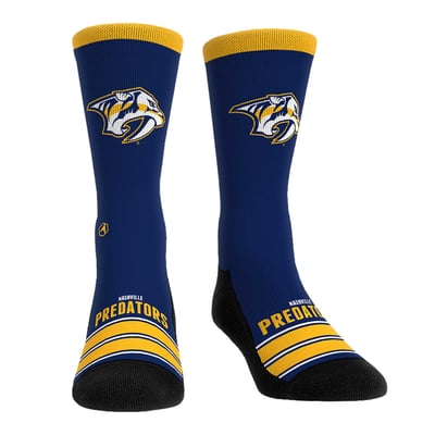  Nashville Predators Rock Em Unisex Gametime Stripe Crew Socks - Navy
