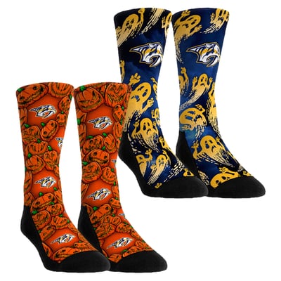Nashville Predators Rock Em Socks Unisex Halloween Crew Socks 2-Pack Set