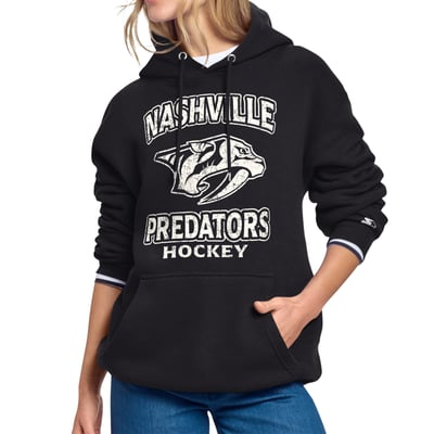 Nashville Predators Starter Women's Cookies & Cream Hoodie - Black
