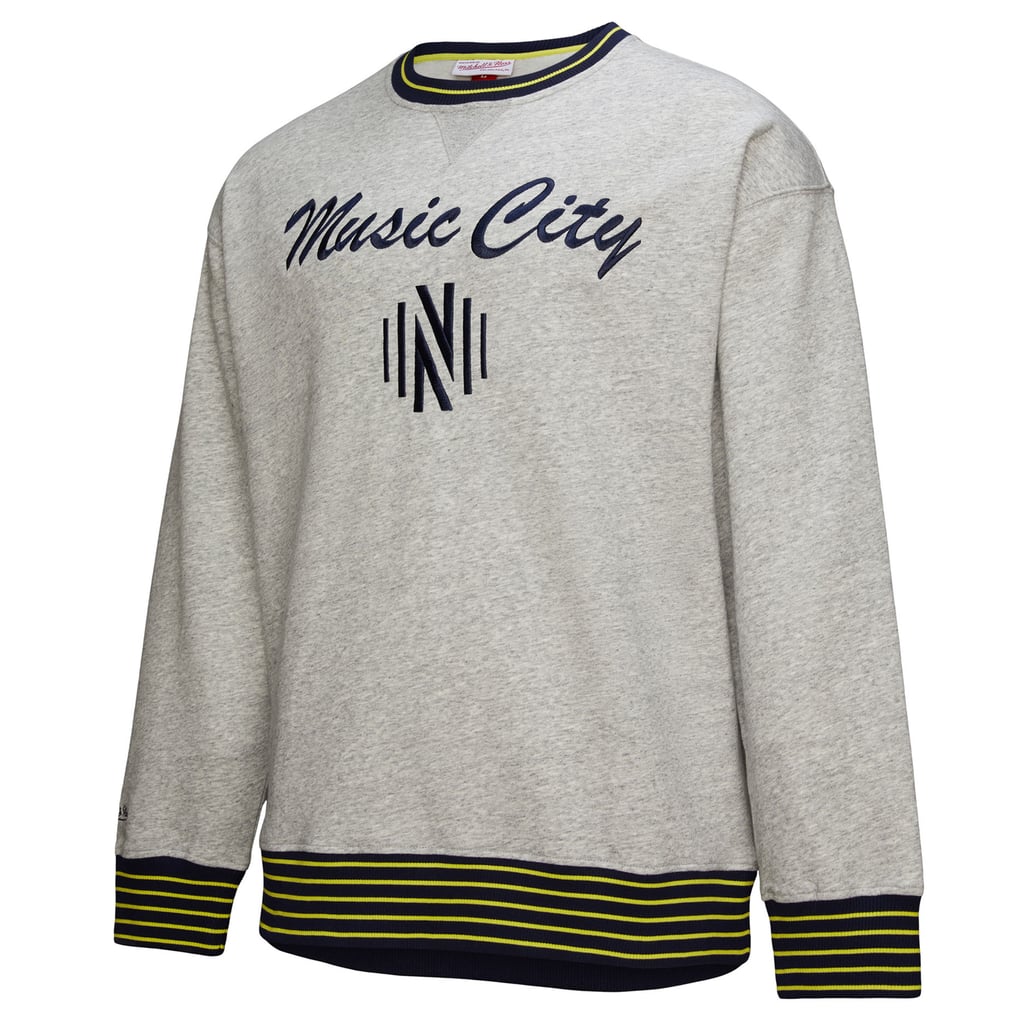  Nashville SC Mitchell & Ness 2025 Jersey Hook Fleece Pullover Sweatshirt - Heather Gray