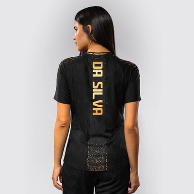 Natalia Silva UFC Zenith by Venum Women's Authentic Fight Night Champion Walkout Jersey  - Black/Gold