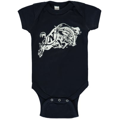Navy Midshipmen Two Feet Ahead Infant Big Logo Bodysuit - Navy
