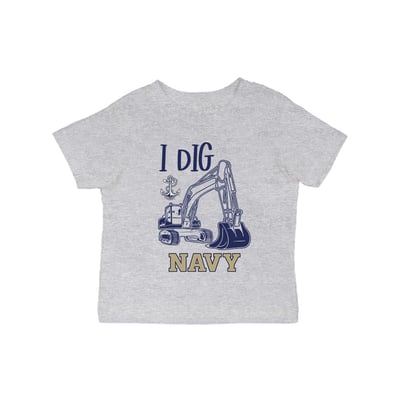 Navy Midshipmen Vive La Fete Infant Excavator T-Shirt - Gray