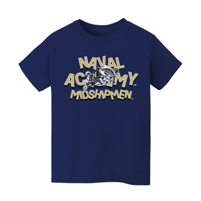 Navy Midshipmen Vive La Fete Infant Mascot & Name T-Shirt - Navy