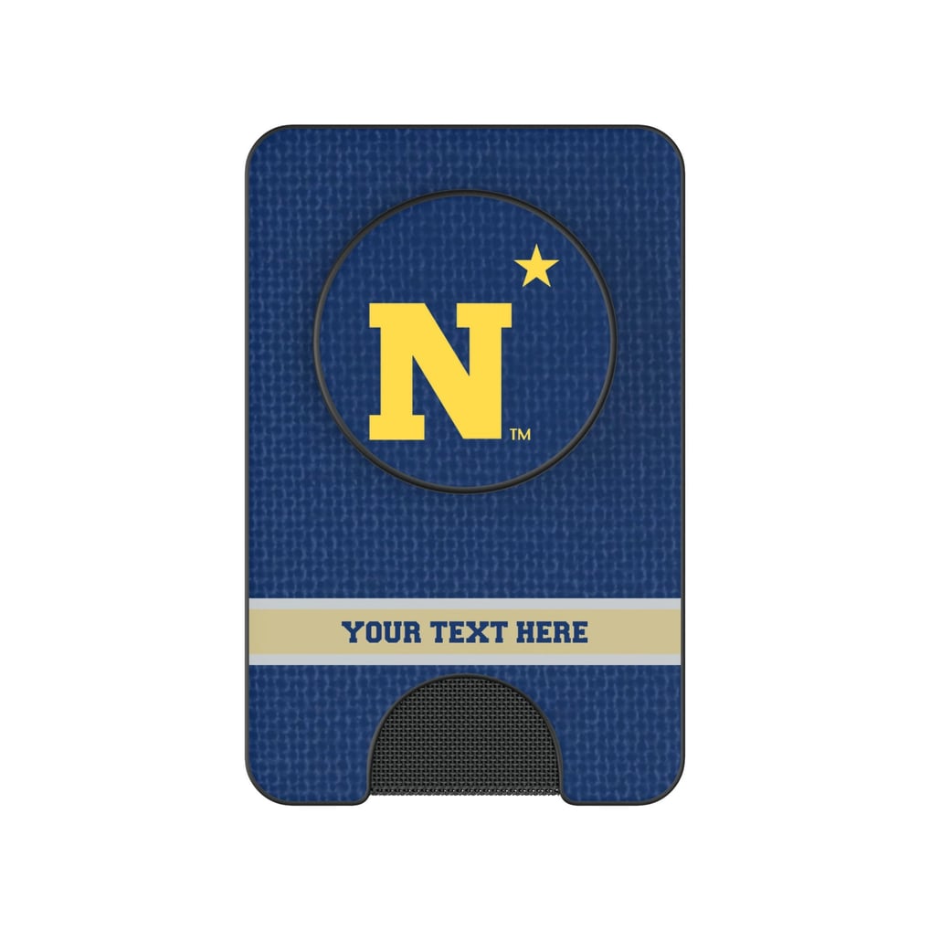Navy Midshipmen Keyscaper Personalized Endzone Solid PopSockets Magnetic Wallet