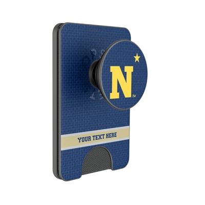 Navy Midshipmen Keyscaper Personalized Endzone Solid PopSockets Magnetic Wallet