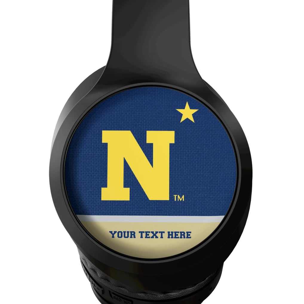 Navy Midshipmen Keyscaper Personalized Endzone Solid Wireless Bluetooth Headphones With Case