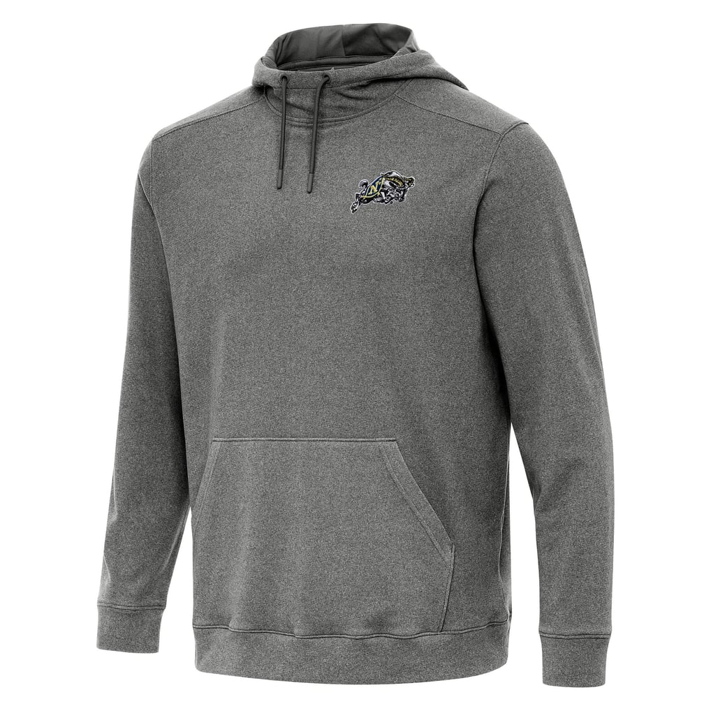 Navy Midshipmen Antigua Cloud Pullover Hoodie - Heather Charcoal