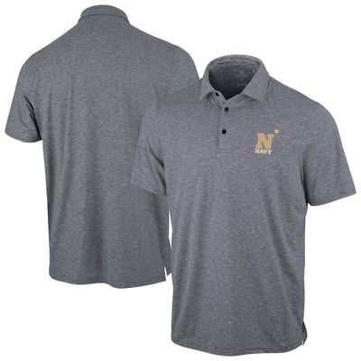 Navy Midshipmen Antigua Static Polo - Heather Navy