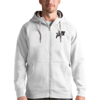 Navy Midshipmen Antigua Victory Full-Zip Hoodie - White