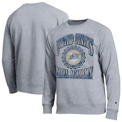 Navy Midshipmen Champion All-Star Sweatshirt - Heather Gray