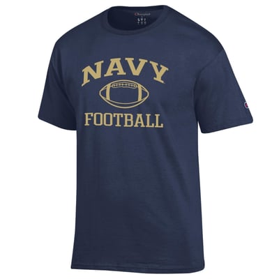 Navy Midshipmen Champion Football Icon T-Shirt - Navy