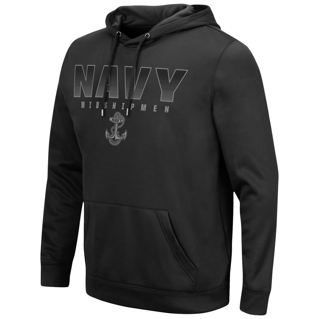 Navy Midshipmen Colosseum Blackout 3.0 Pullover Hoodie - Black