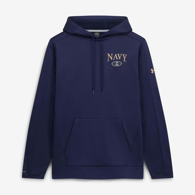 Navy Midshipmen Under Armour 2026 Sideline Pro Storm Fleece Hoodie - Navy