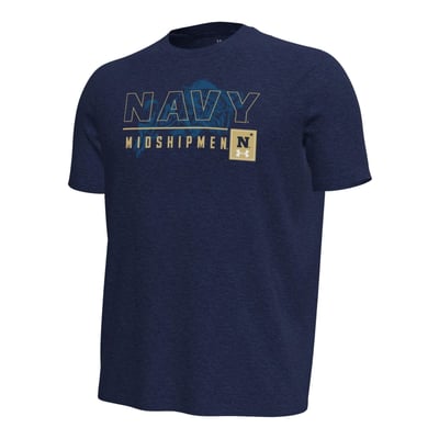  Navy Midshipmen Under Armour Gameday Motion Heavyweight T-Shirt - Navy
