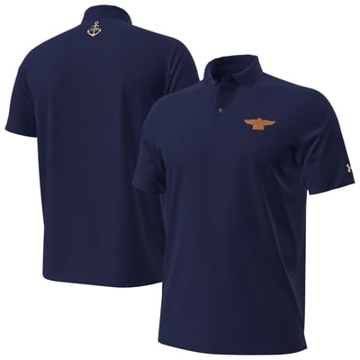 Navy Midshipmen Under Armour National Championship 100th Anniversary Playoff Polo - Navy