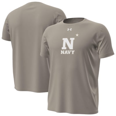  Navy Midshipmen Under Armour Inline Core T-Shirt - Stone