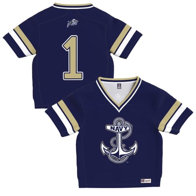 Navy Midshipmen GameDay Greats Toddler Lightweight Collegiate Football Fashion Jersey - Navy