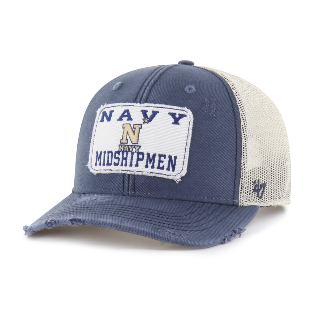 Navy Midshipmen '47 Unisex Egremont Well-Worn Adjustable Trucker Hat - Navy