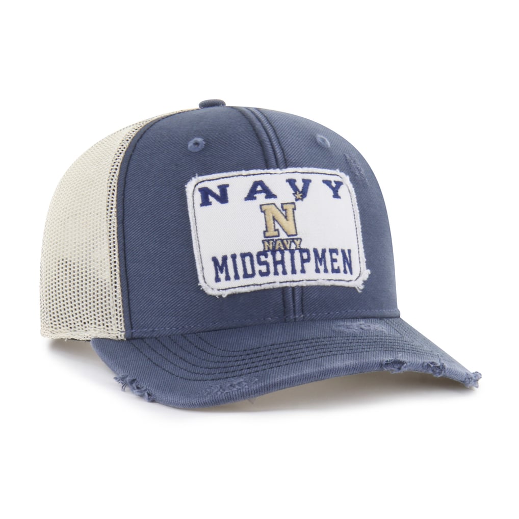 Navy Midshipmen '47 Unisex Egremont Well-Worn Adjustable Trucker Hat - Navy