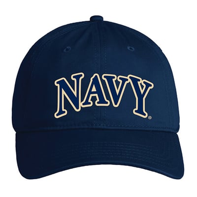  Navy Midshipmen Under Armour Unisex Washed Cotton Iso-Chill Adjustable Hat - Navy