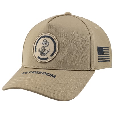  Navy Midshipmen Under Armour Unisex Freedom Blitzing A-Frame Adjustable Hat - Tan
