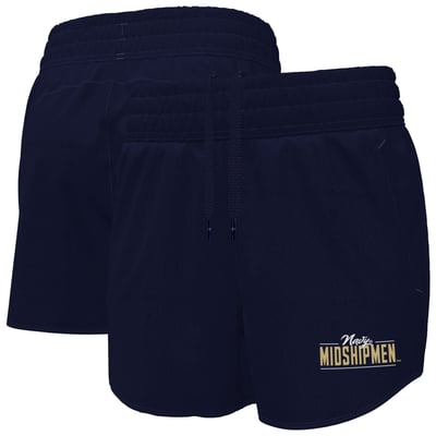  Navy Midshipmen Under Armour Women's Flex Woven Shorts - Navy
