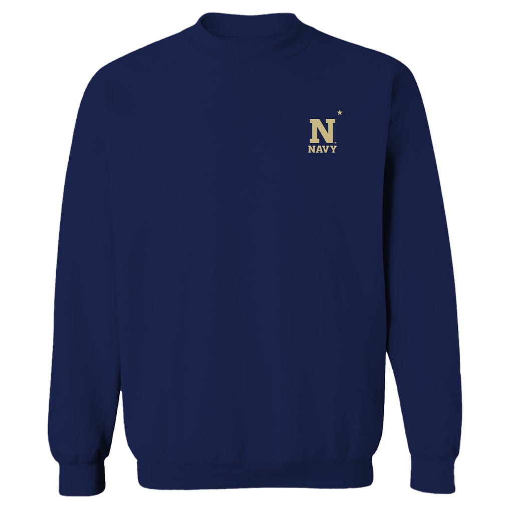  Navy Midshipmen Vive La Fete Women's Impressions Artwork Pullover Sweatshirt - Navy