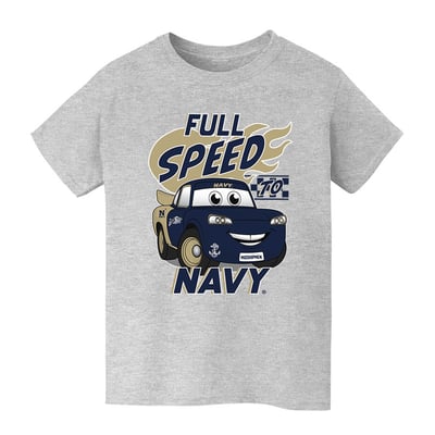  Navy Midshipmen Vive La Fete Youth Full Speed T-Shirt - Gray