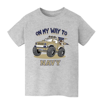 Navy Midshipmen Vive La Fete Youth On My Way T-Shirt - Gray
