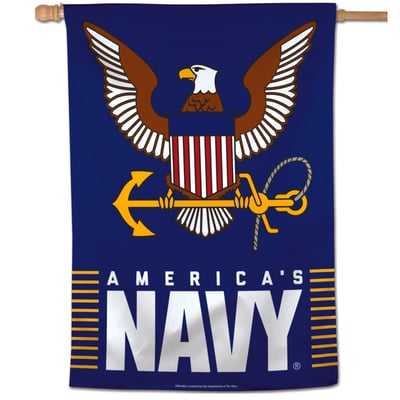  Navy WinCraft 28" x 40" One-Sided Vertical Banner