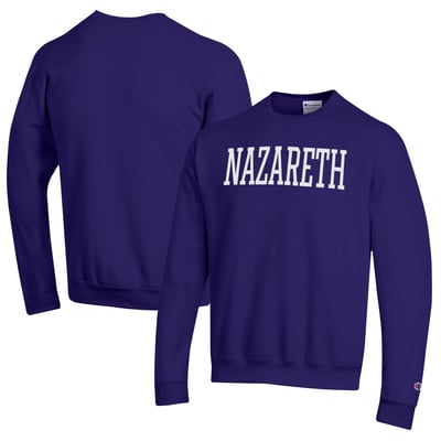 Nazareth University Golden Flyers Champion Powerblend Sweatshirt - Purple