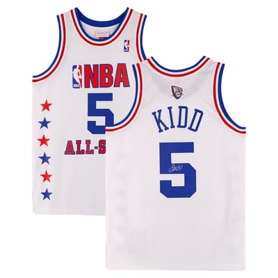 Jason Kidd NBA All-Star Autographed Fanatics Authentic White Mitchell & Ness 2003 All-Star Game Swingman Jersey