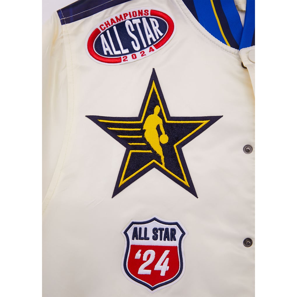 Unisex Pro Standard Cream 2024 NBA All-Star Game Satin Full-Snap Jacket