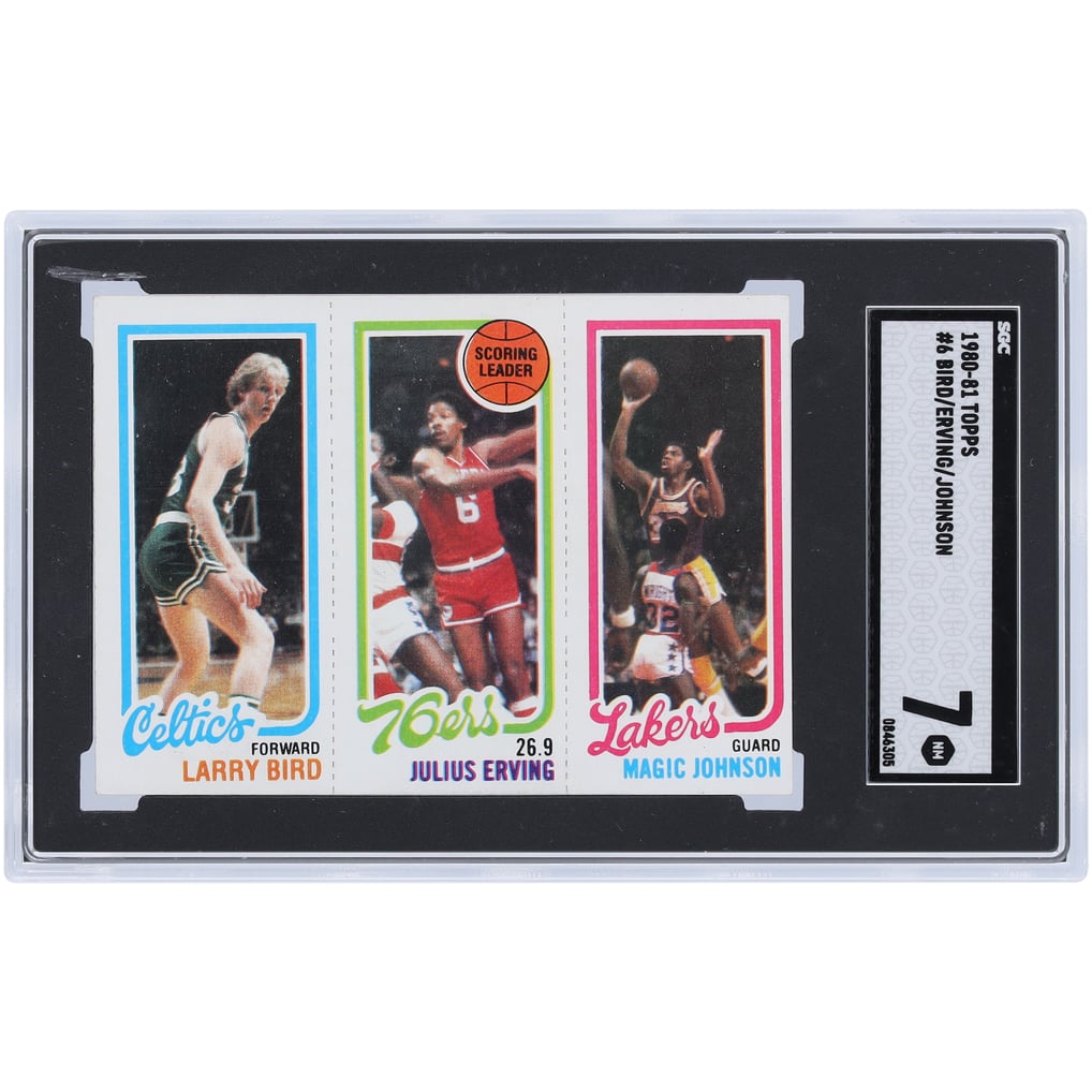 Larry Bird, Julius Erving and Magic Johnson 1980-81 Topps #6 SGC ...