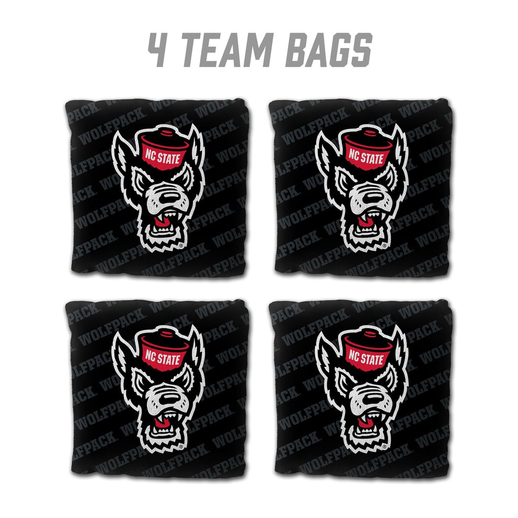 NC State Wolfpack Fanpoint Four-Piece Cornhole Bag Set