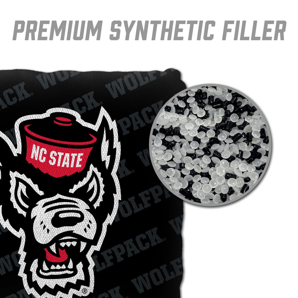 NC State Wolfpack Fanpoint Four-Piece Cornhole Bag Set