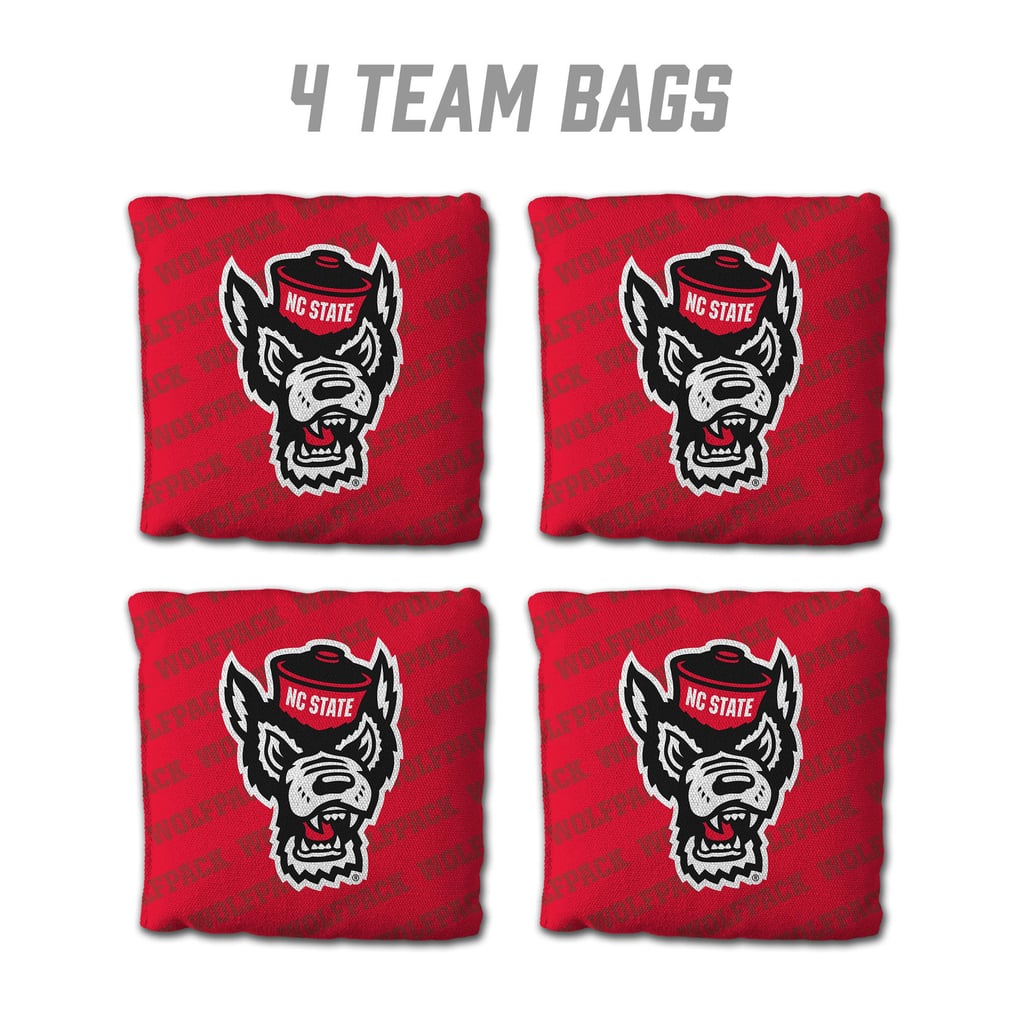NC State Wolfpack Fanpoint Four-Piece Cornhole Bag Set