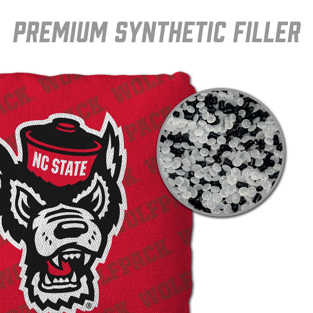 NC State Wolfpack Fanpoint Four-Piece Cornhole Bag Set