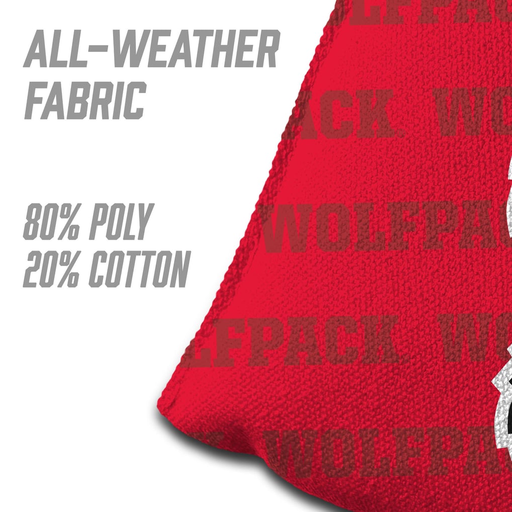 NC State Wolfpack Fanpoint Four-Piece Cornhole Bag Set